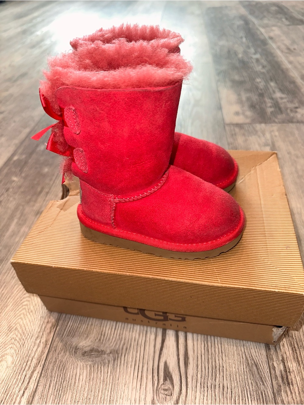 Baby UGG Pink Bailey Bow Boots
